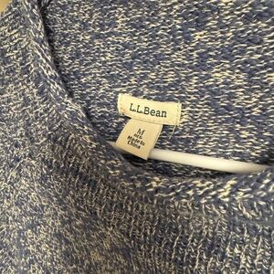 L.L. Bean Marled Blue and Cream Knit